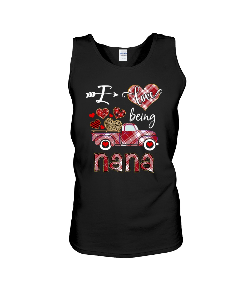 I love being a nana truck valentine tank top