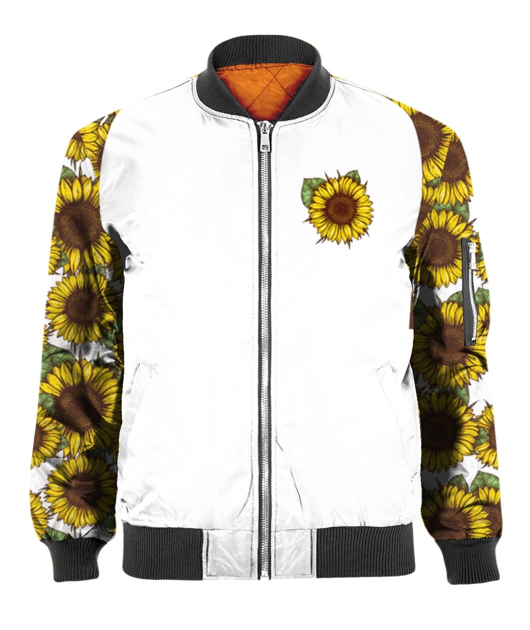 I'm blunt because god rolled me that way sunflower all over print bomber