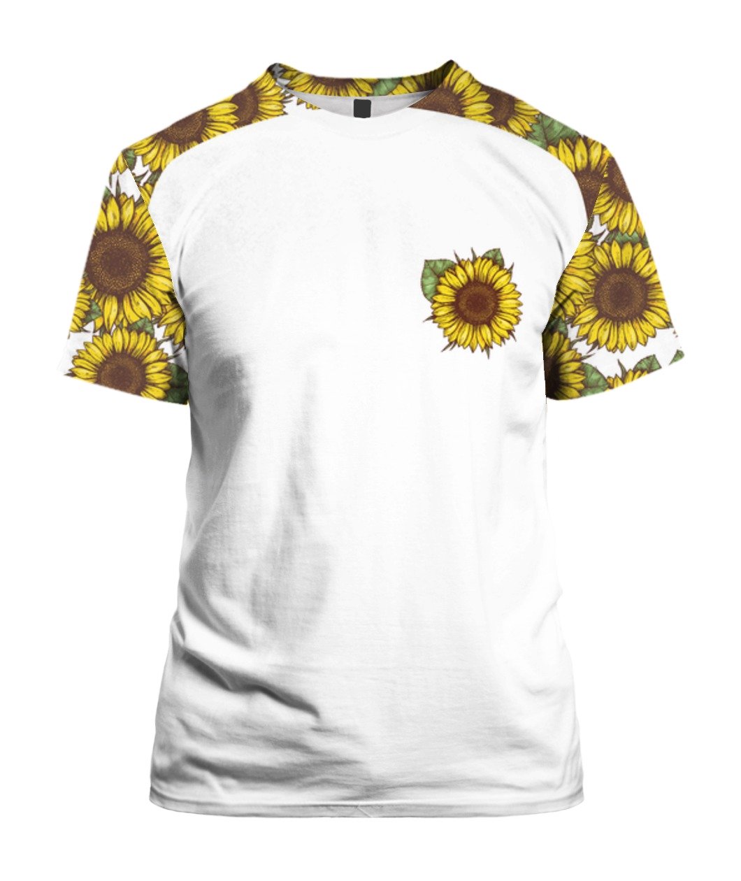 I'm blunt because god rolled me that way sunflower all over print tshirt