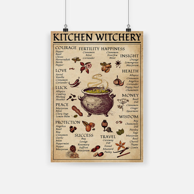 Kitchen witchery witchcraft knowledge poster 2