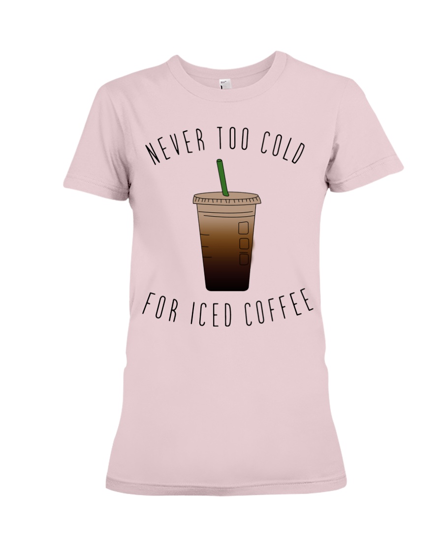 Never too cold for iced coffee v-neck