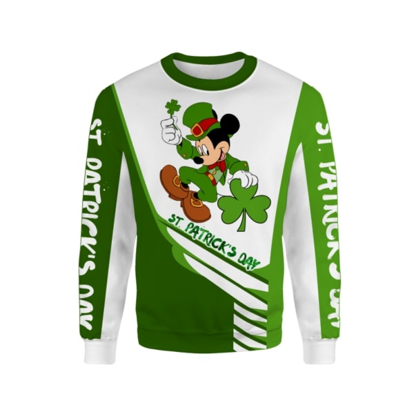 Saint patricks day mickey mouse full printing sweatshirt