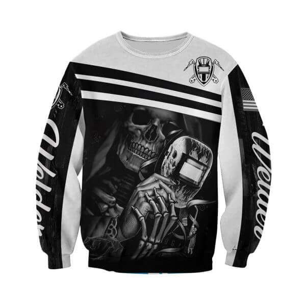 Skull welder all over printed sweatshirt
