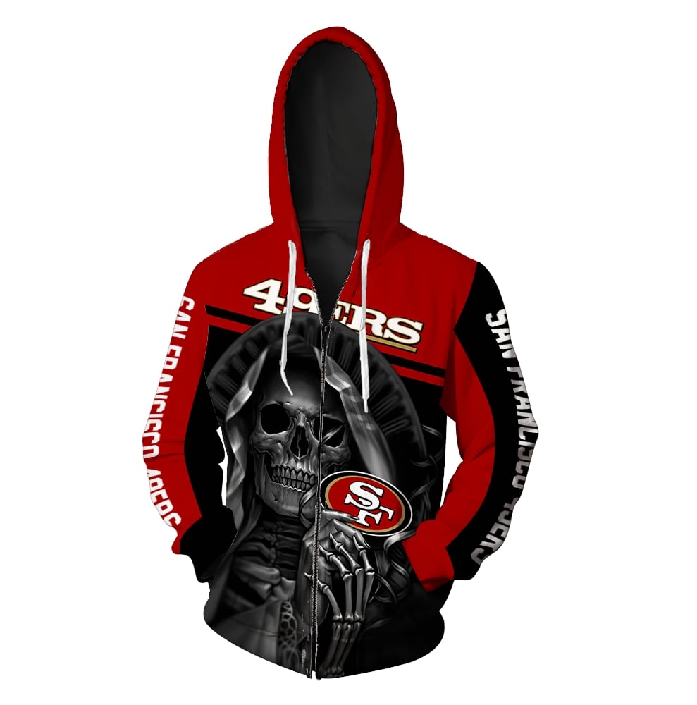 The death hold san francisco 49ers full printing zip hoodie