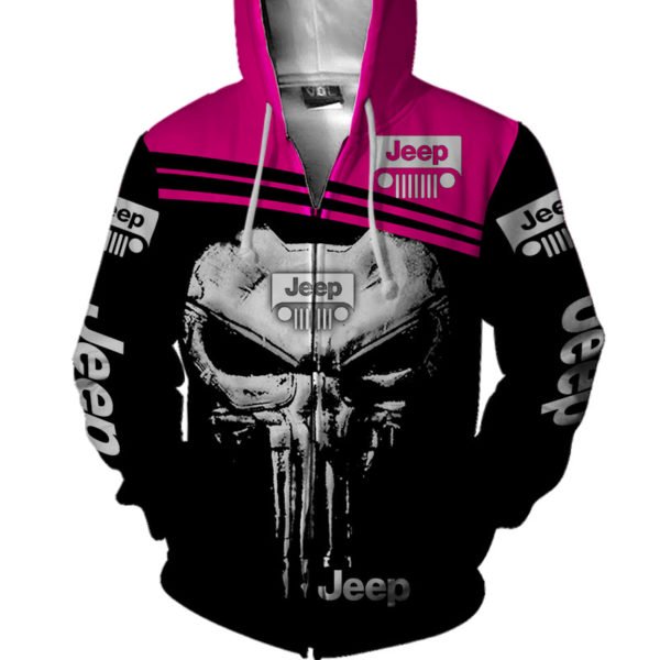 The jeep punisher all over printed zip hoodie