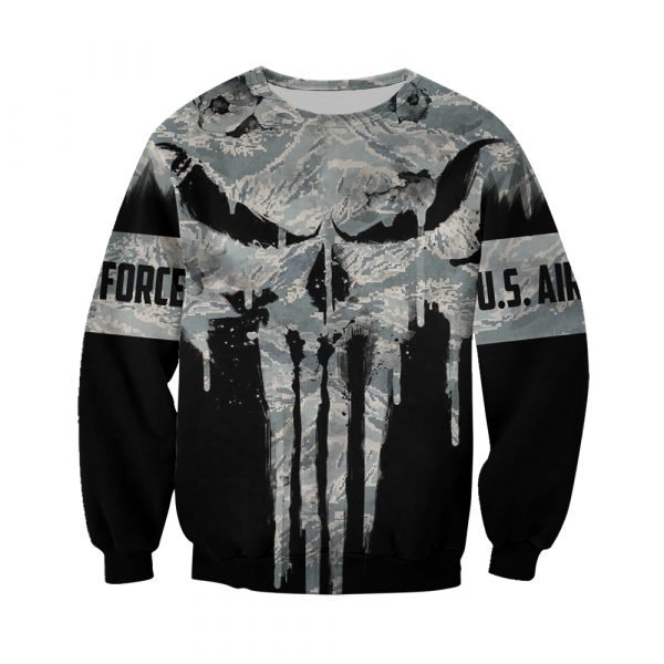 US air force punisher all over printed sweatshirt