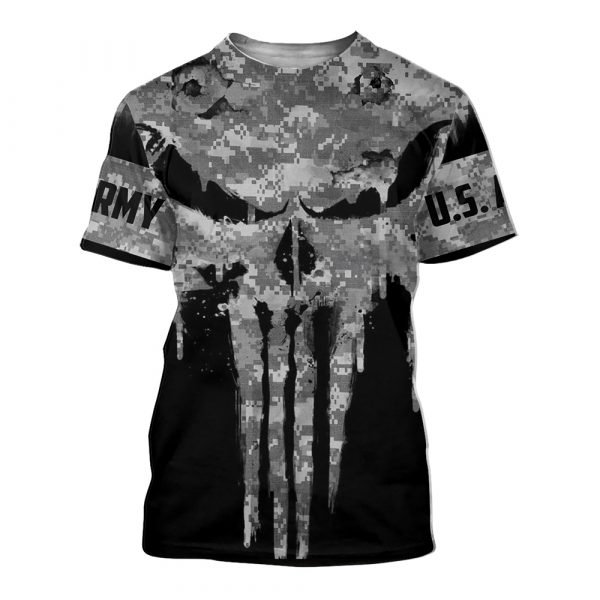 US army punisher all over printed tshirt
