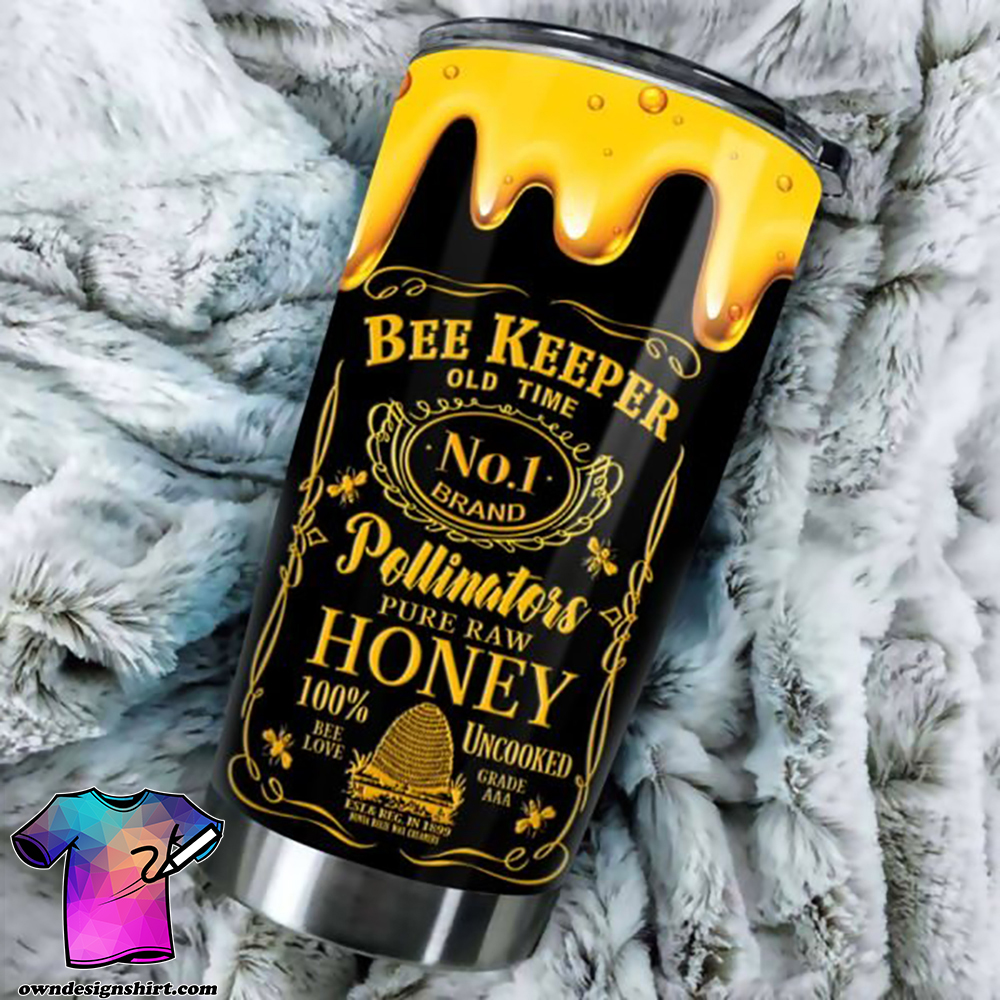 Bee keeper old time no 1 brand pollinators pure raw honey stainless steel tumbler
