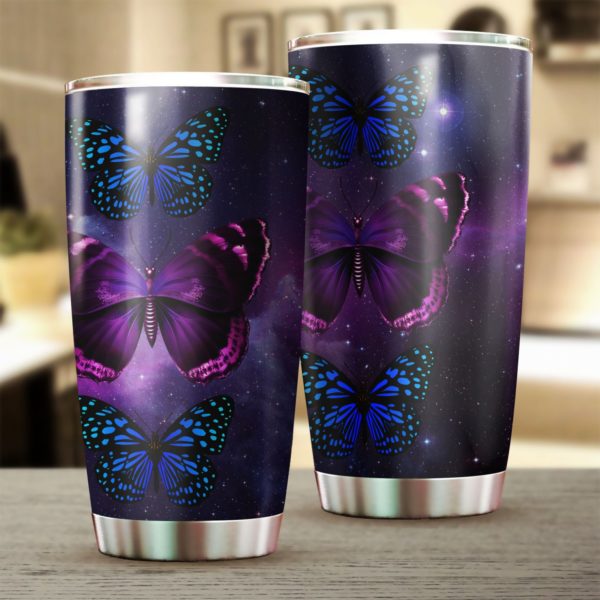 Butterfly night stainless steel tumbler 1