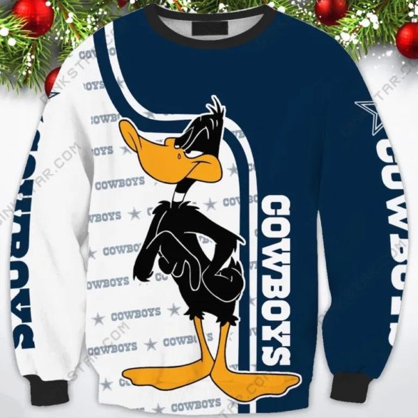 Dallas cowboys nfl daffy duck full printing sweatshirt