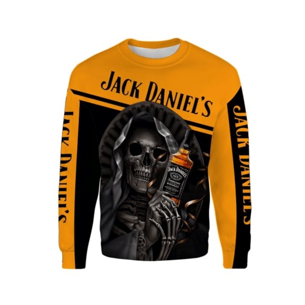 Death skull jack daniel's all over printed sweatshirt