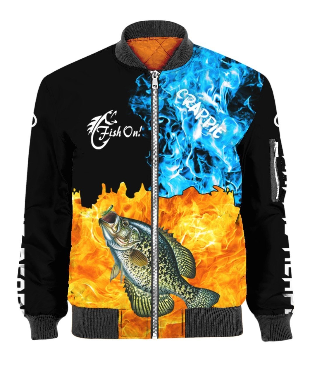 Fish reaper crappie on fire full printing bomber