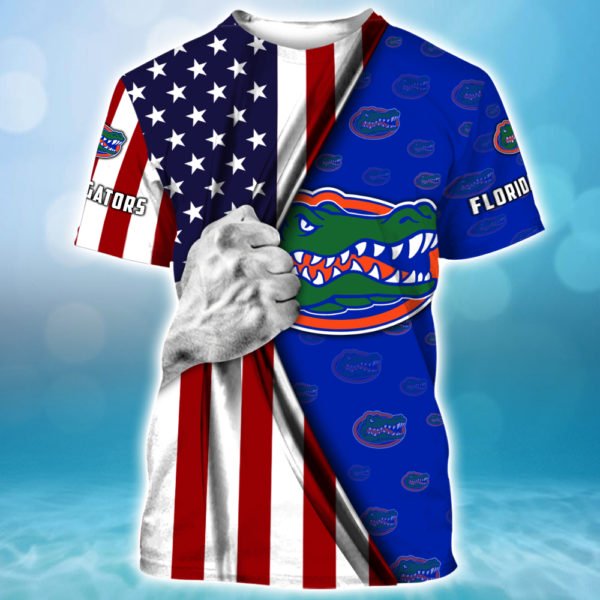 Florida gators football american flag full printing tshirt 1