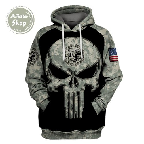 Ironworker camo all over printed hoodie