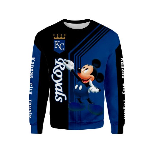 Kansas city royals mickey mouse all over print sweatshirt