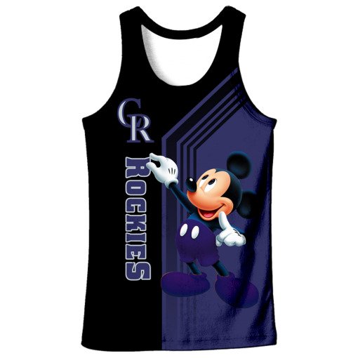 Mickey mouse colorado rockies mlb all over print tank top