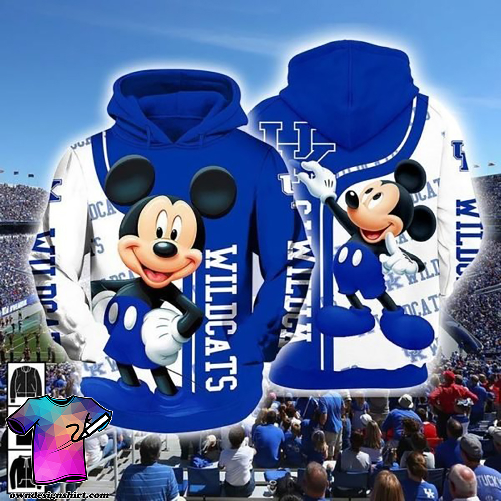 Mickey mouse kentucky wildcats all over printed shirt