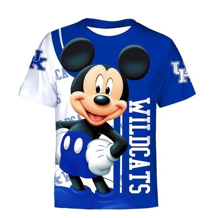 Mickey mouse kentucky wildcats all over printed tshirt