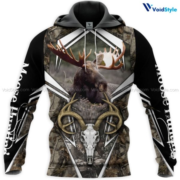 Moose hunting hunt season 3d all over printed hoodie