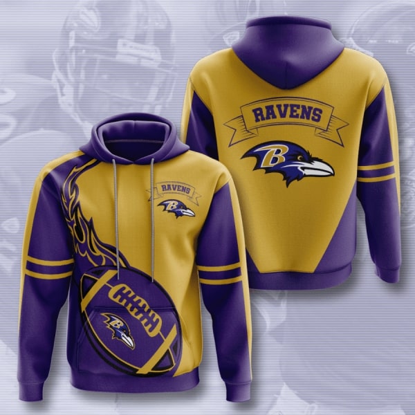 NFL football baltimore ravens all over printed hoodie 1
