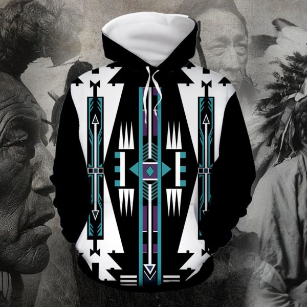Native american native pattern full printing hoodie