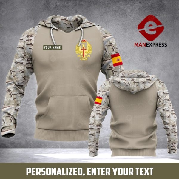 Personalized army spanish full printing hoodie 1