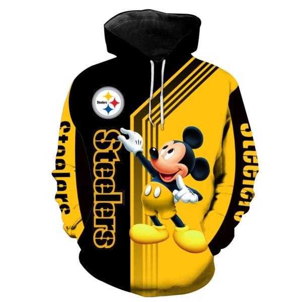 Pittsburgh steelers mickey mouse full printing hoodie