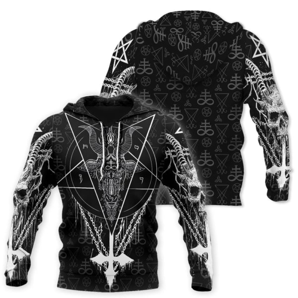 Satanic satan full printing hoodie