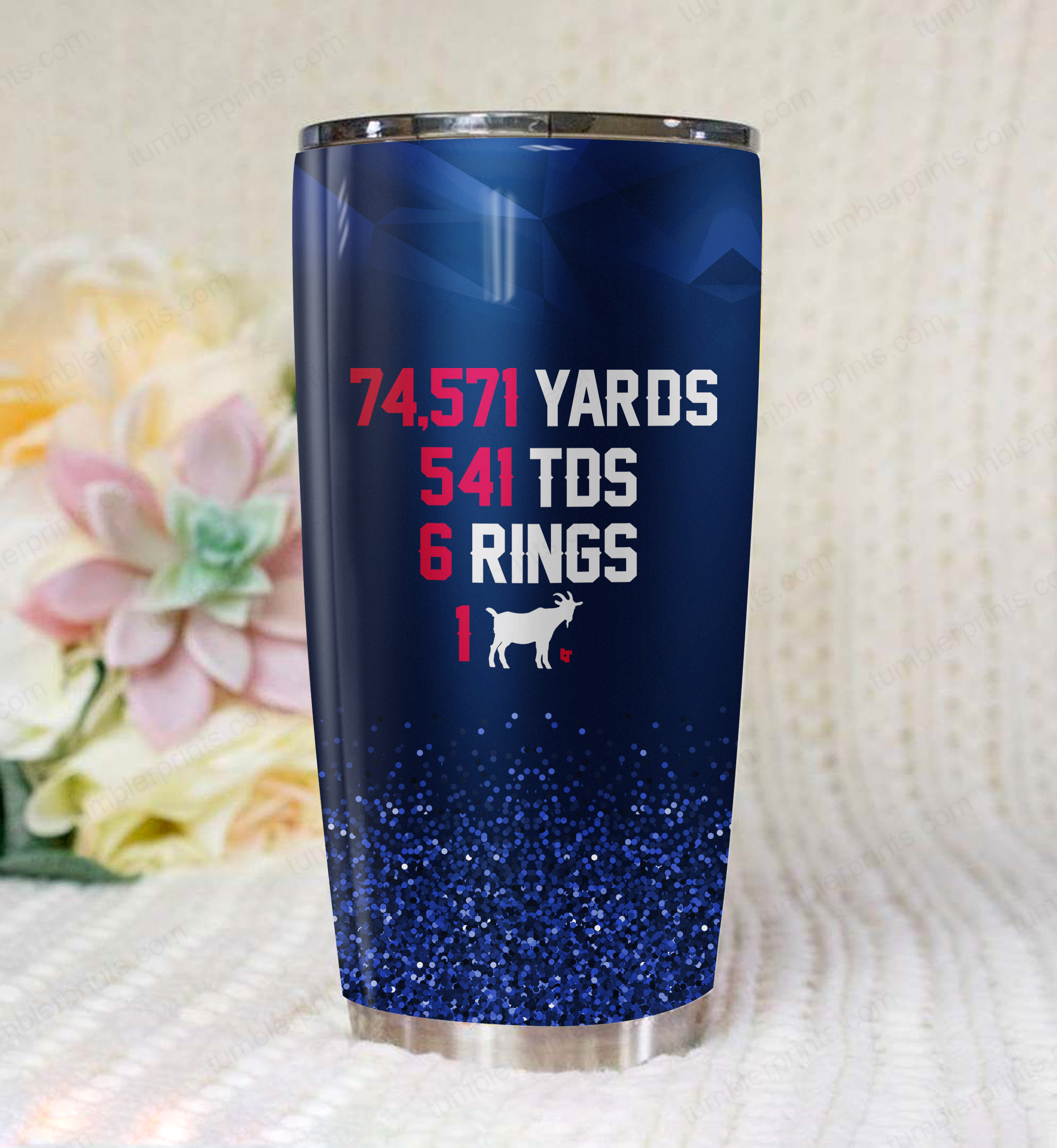 Thank you tom brady all over printed tumbler 4