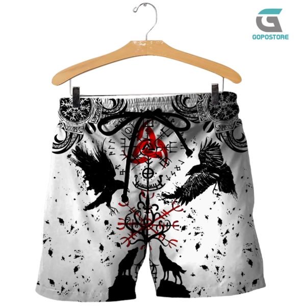 Vikings tattoo 3d all over printed shorts