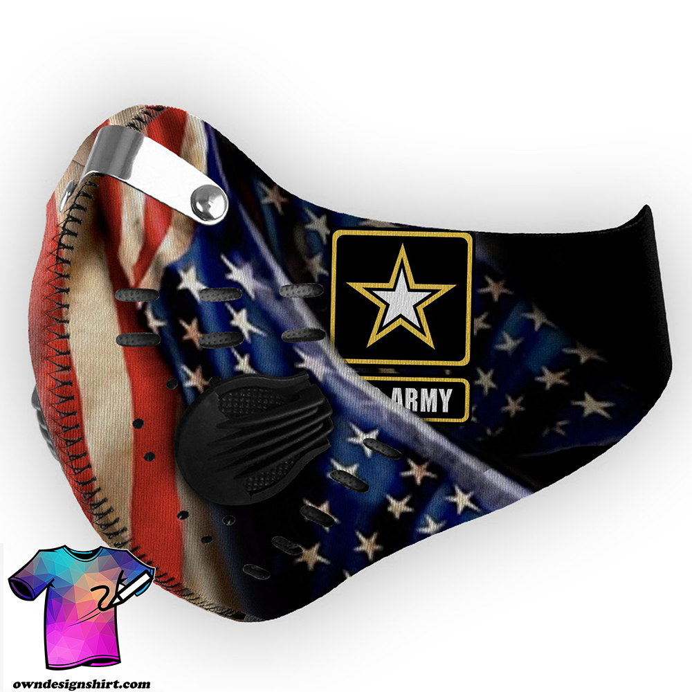 American flag united states armed forces filter activated carbon face mask
