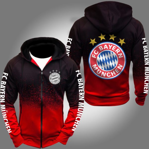 Bayern munich fc bayern munchen full over print zip hoodie 3