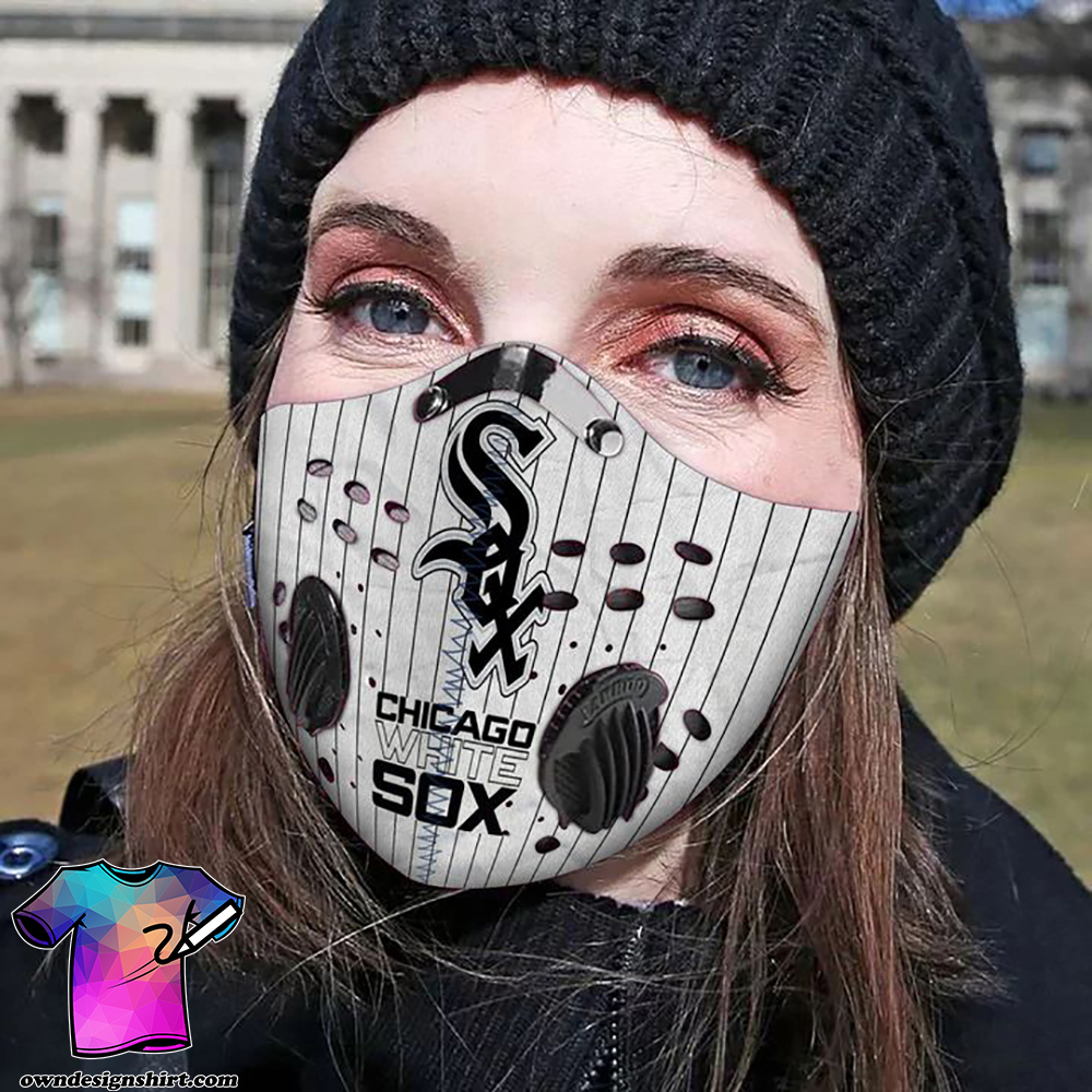 Chicago white sox baseball filter activated carbon face mask