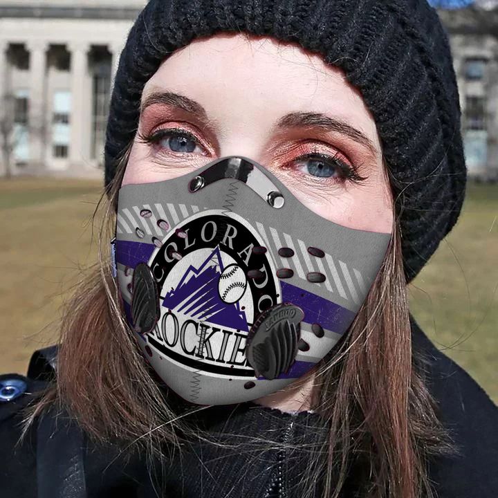 Colorado rockies filter activated carbon face mask 3