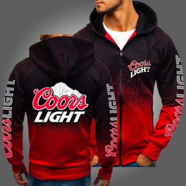 Coors light full over print zip hoodie 2