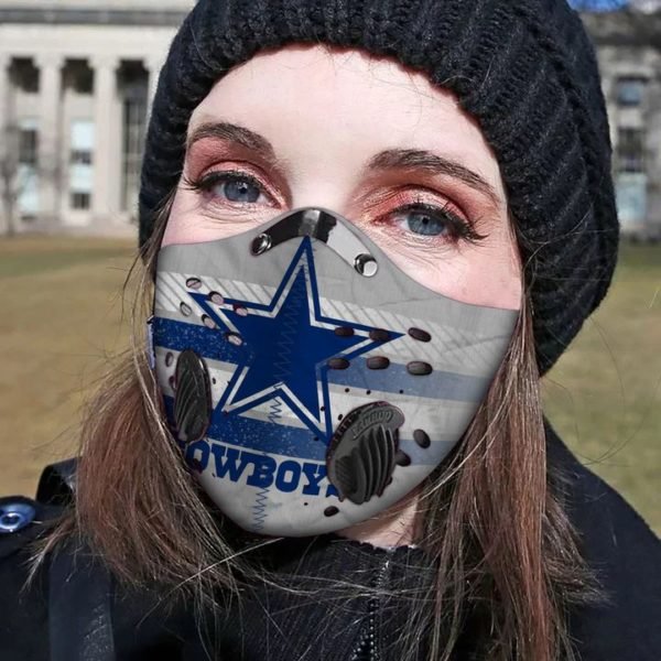 Dallas cowboys football carbon pm 2,5 face mask 1