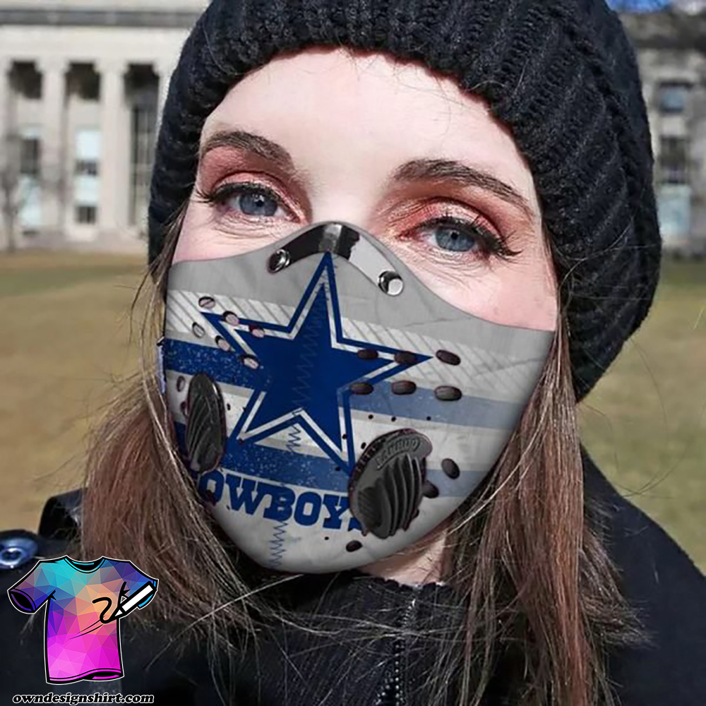Dallas cowboys football carbon pm 2,5 face mask
