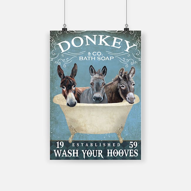 Donkey and co bath soap wash your hooves poster 1