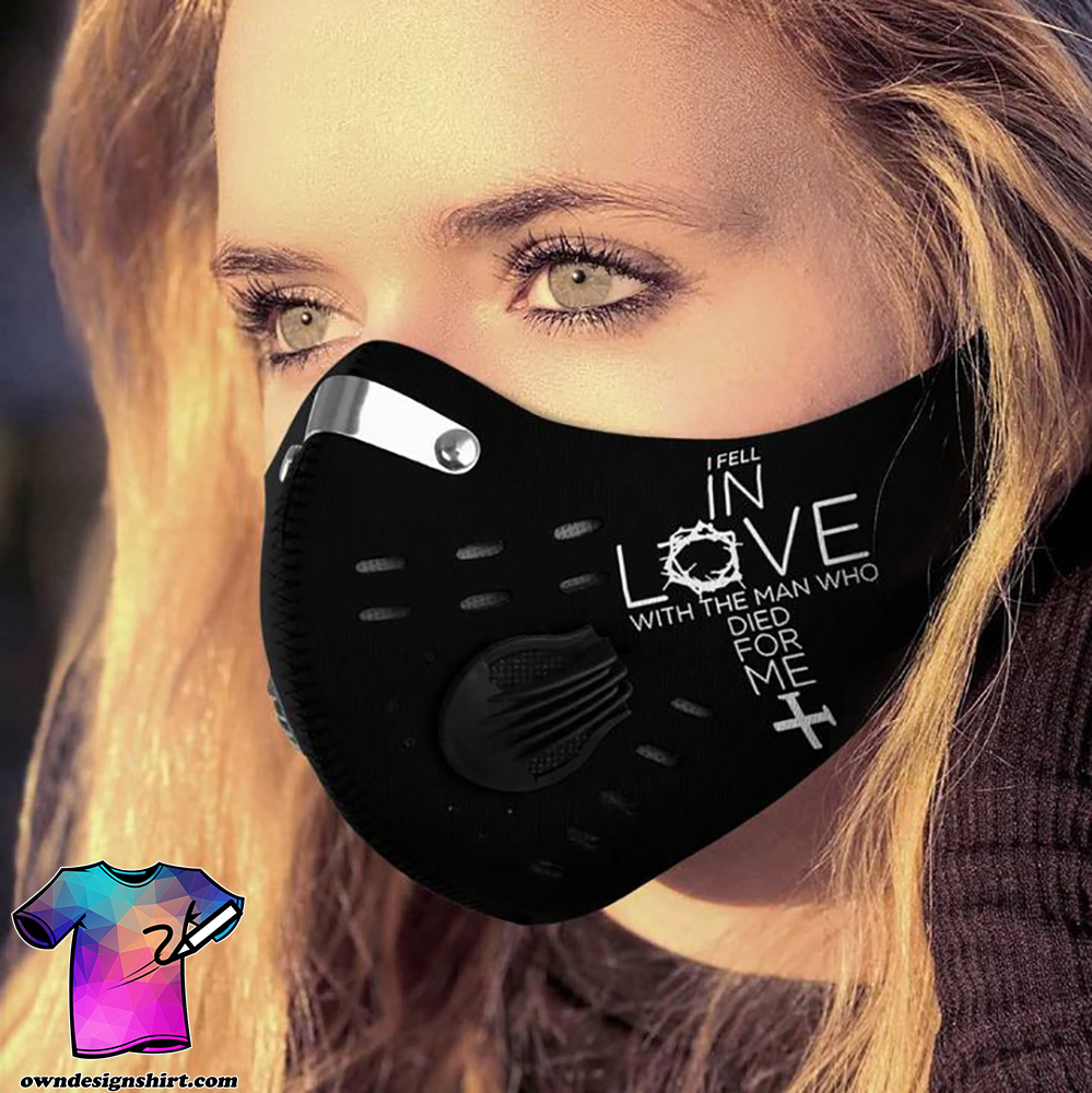 God cross i fell in love with the man who died for me filter activated carbon face mask