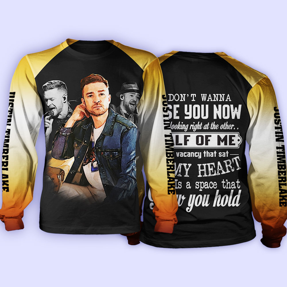 Justin timberlake i don't wanna lose you now all over print sweatshirt