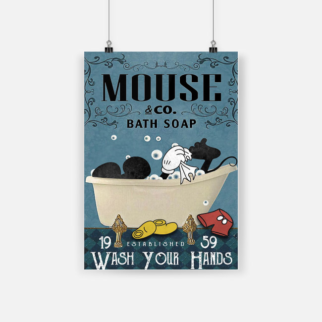 Mickey mouse and co bath soap wash your hands poster 1