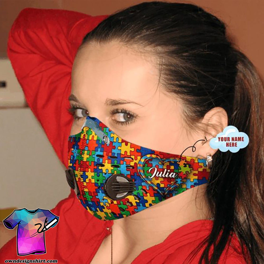 Personalized autism filter activated carbon pm 2,5 face mask