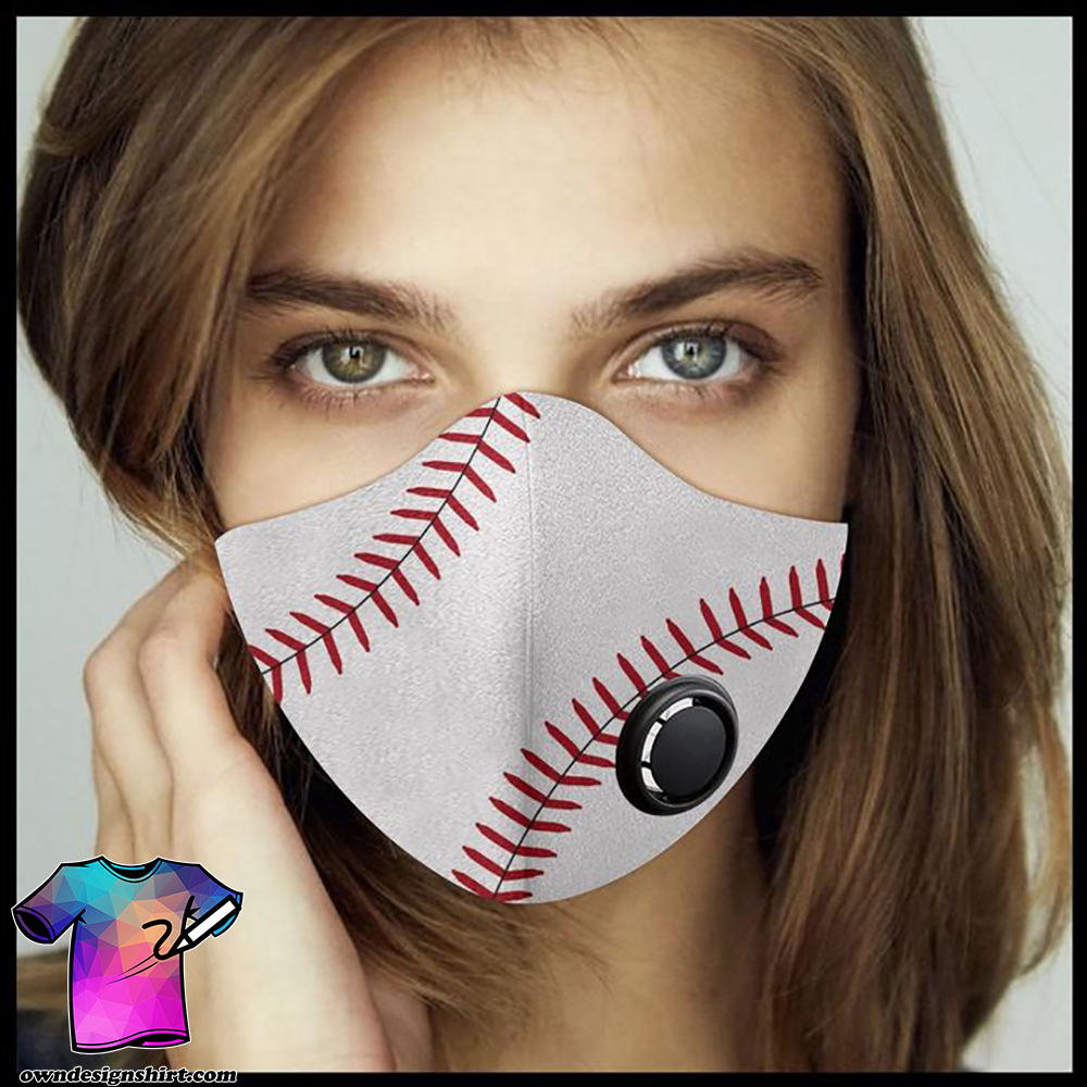 Personalized baseball mlb filter activated carbon face mask