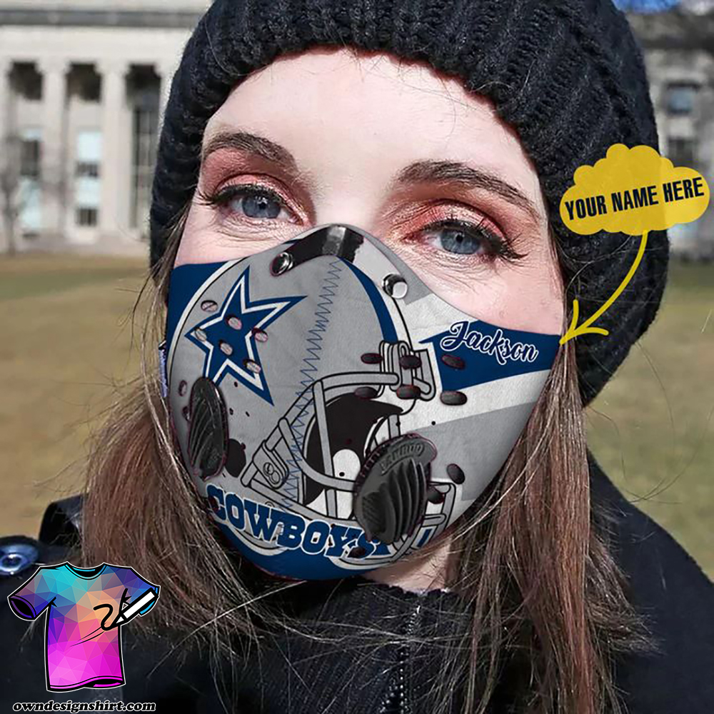 Personalized dallas cowboys helmet filter activated carbon face mask