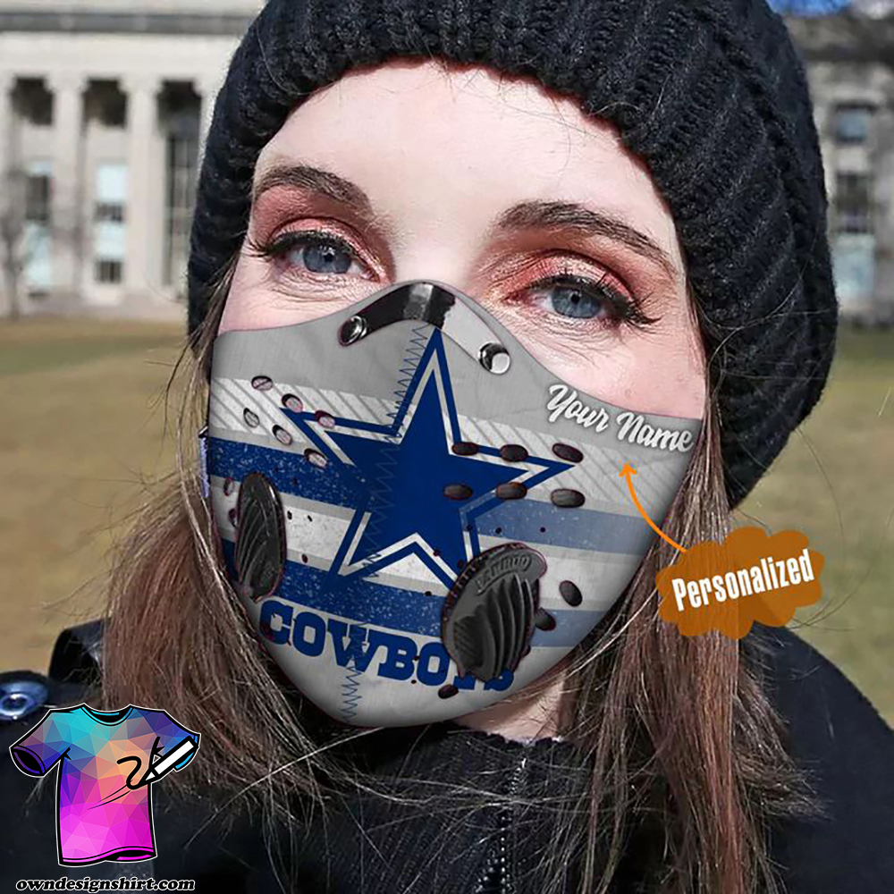 Personalized dallas cowboys team filter activated carbon face mask