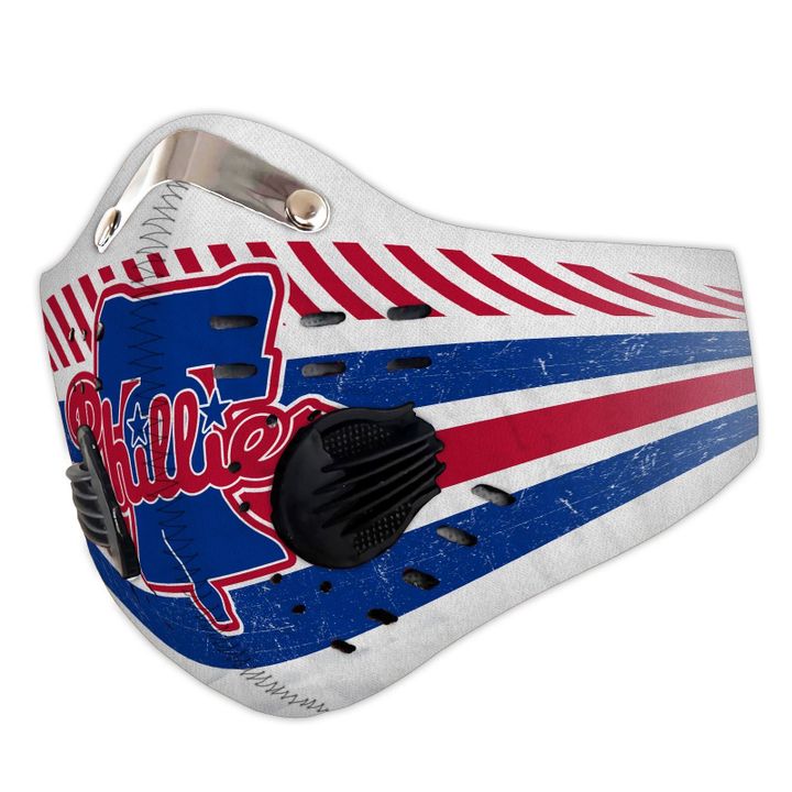 Philadelphia phillies baseball filter activated carbon face mask 3
