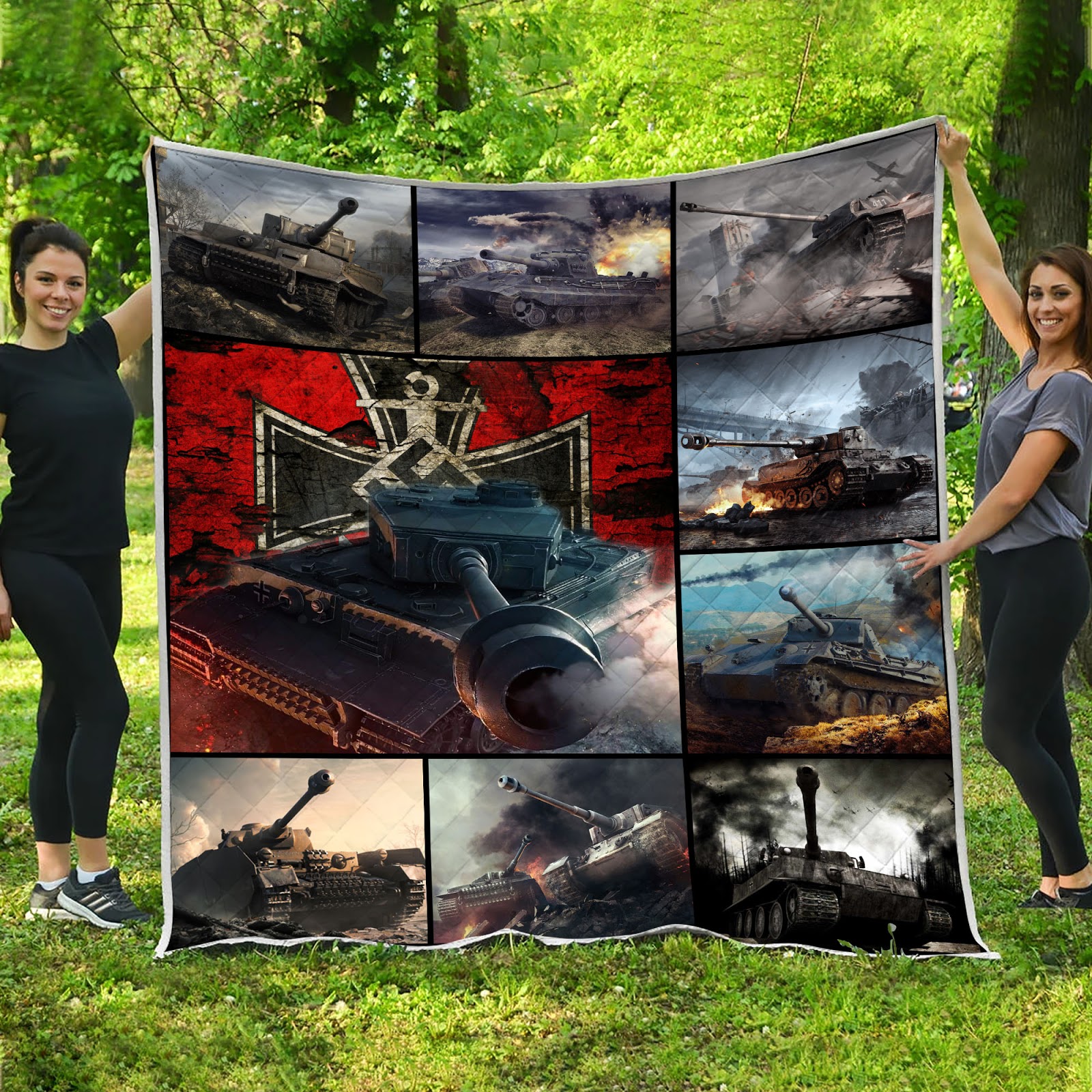 Pride of germany tank full printing quilt 2