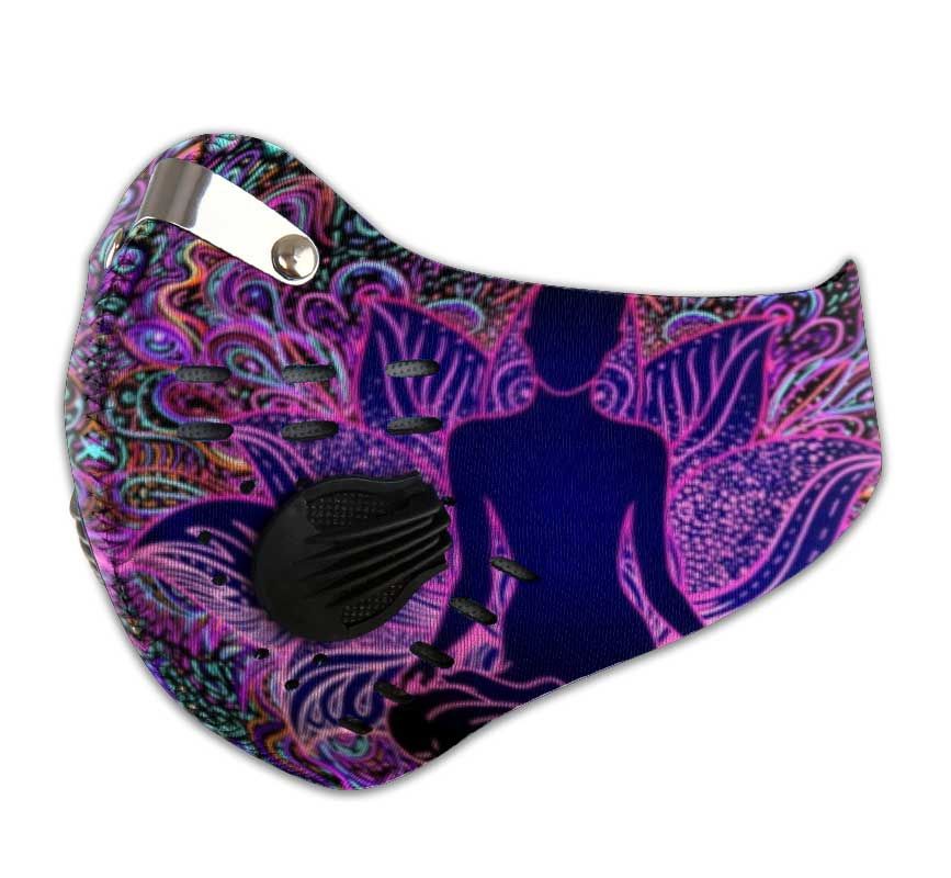 Psychedelic lotus yoga carbon pm 2,5 face mask 2