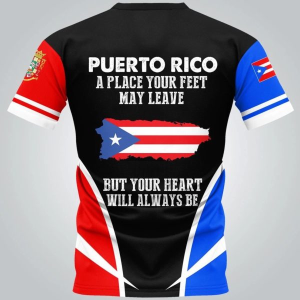 Puerto rico flag skull full over print tshirt 1