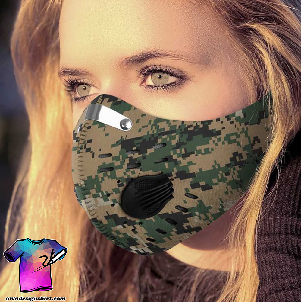 The united states marine corps camo filter activated carbon face mask